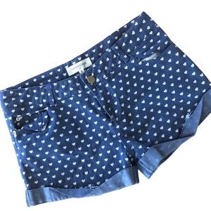 Oxford Circus Little White Heart Shorts